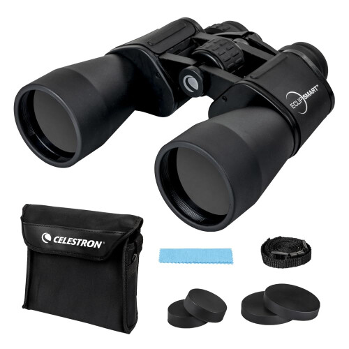 Celestron Celestron - EclipSmart Safe Solar Eclipse Binoculars - Large & Powerful 12x50MM Solar Binoculars - Exclusive Solar Binocular - Crystal Clear Views of
