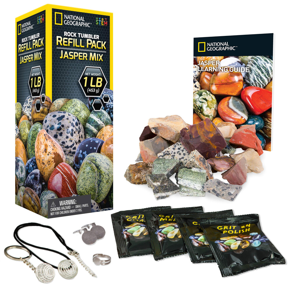 NATIONAL GEOGRAPHIC Rock Tumbler Refill Kit - 1 Lb. Jasper Rocks for T