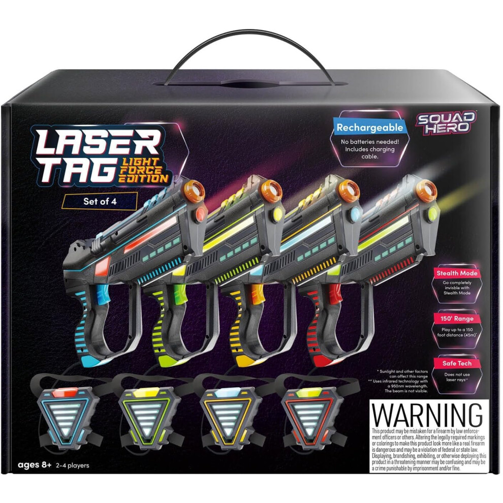 Rechargeable Laser Tag for Kids  Teens & Adults - Blasters & Vest Sens