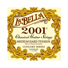 La Bella 2001 Medium Hard Tension Silver-Plated wound Classical Guitar