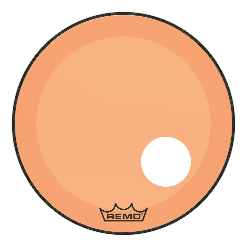 Remo Powerstroke P3 Colortone Orange Bass Drumhead  22""  5"" Offset H