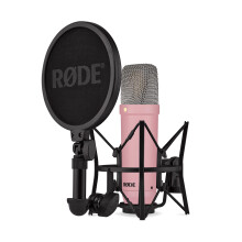 Microfone condensador - RØDE - NT1 Série Signature - Rosa - Baixo ruído - Acessórios inclusos