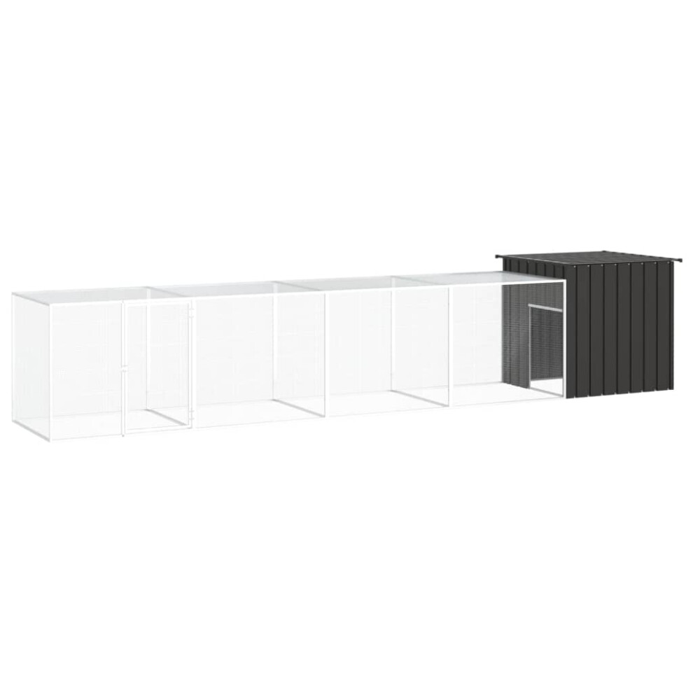 Vidaxl Chicken Cage Anthracite 500X91x100 Cm Galvanised Steel