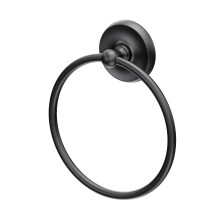 Gatco 5073MX Designer II Towel Ring  Matte Black/Wall Mounted 6.50"" F
