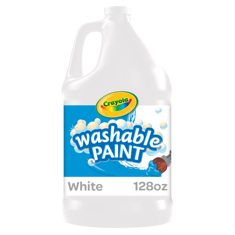 Crayola Washable Paint (1 Gallon)  White Paint  Bulk Classroom Supplie