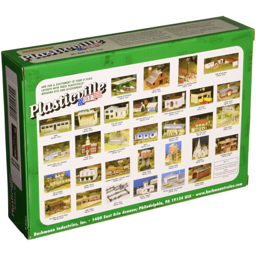 BACHMANN Bachmann Trains - PLASTICVILLE U.S.A. EDIFICIOS - KITS CLÁSICOS - EDIFICIOS RURALES (Cobertizo de Maíz, Gallinero, Almacén) - Escala O 1
