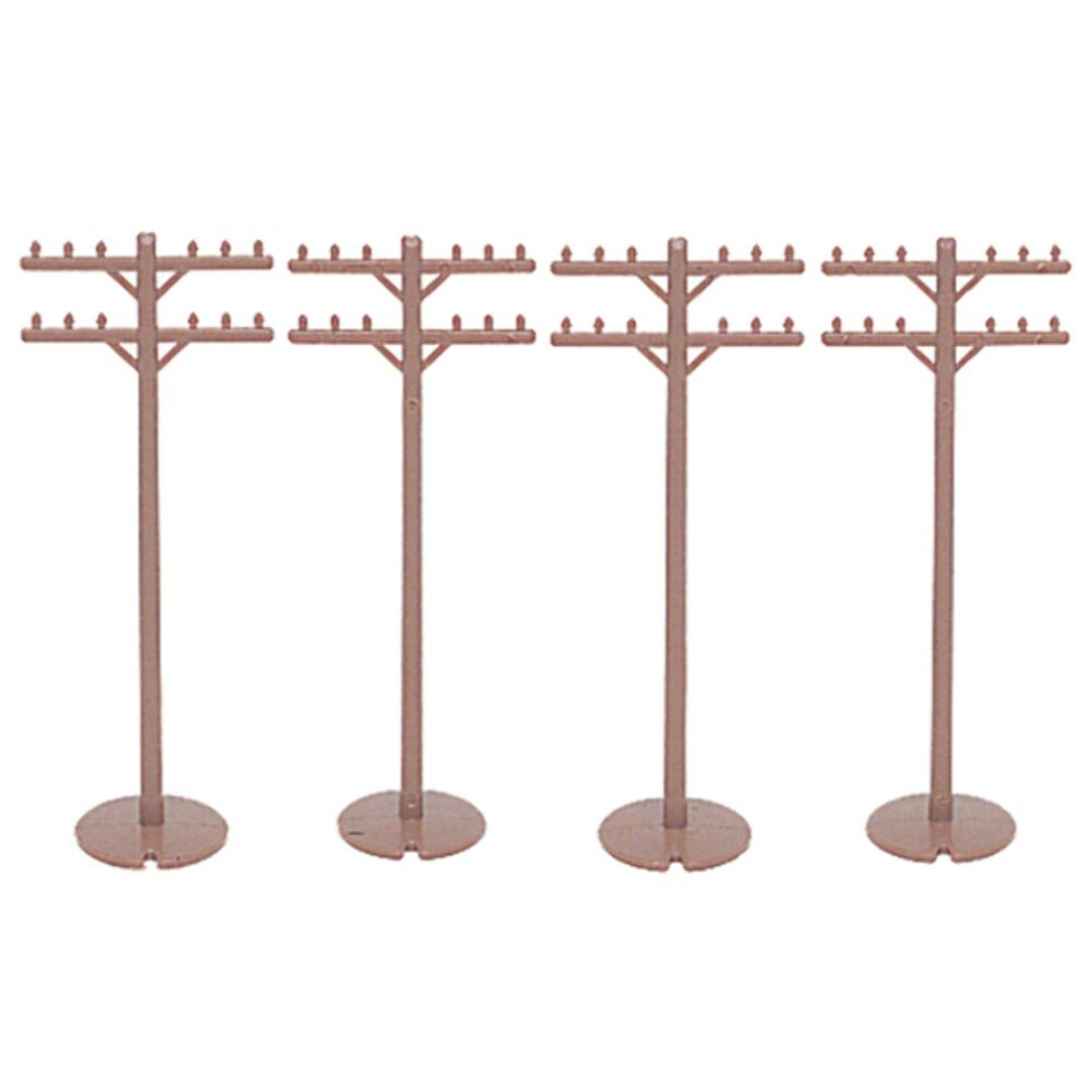 Bachmann Trains - Scenery Accessories - TELEPHONE POLES (12 pcs) - HO