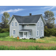 Walthers Cornerstone Ho Modelo de escala Tillman Farm House Kit 3/8 """" 11,9 x 10,7 x 11,1cm