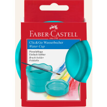 Faber-Castell Clic & Go Portable Paint Water Cup with Brush Holder Tu