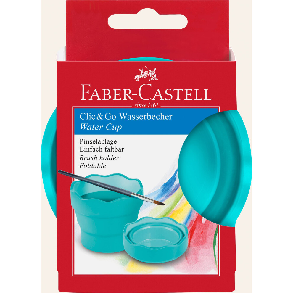 Faber-Castell Clic & Go Portable Paint Water Cup with Brush Holder  Tu