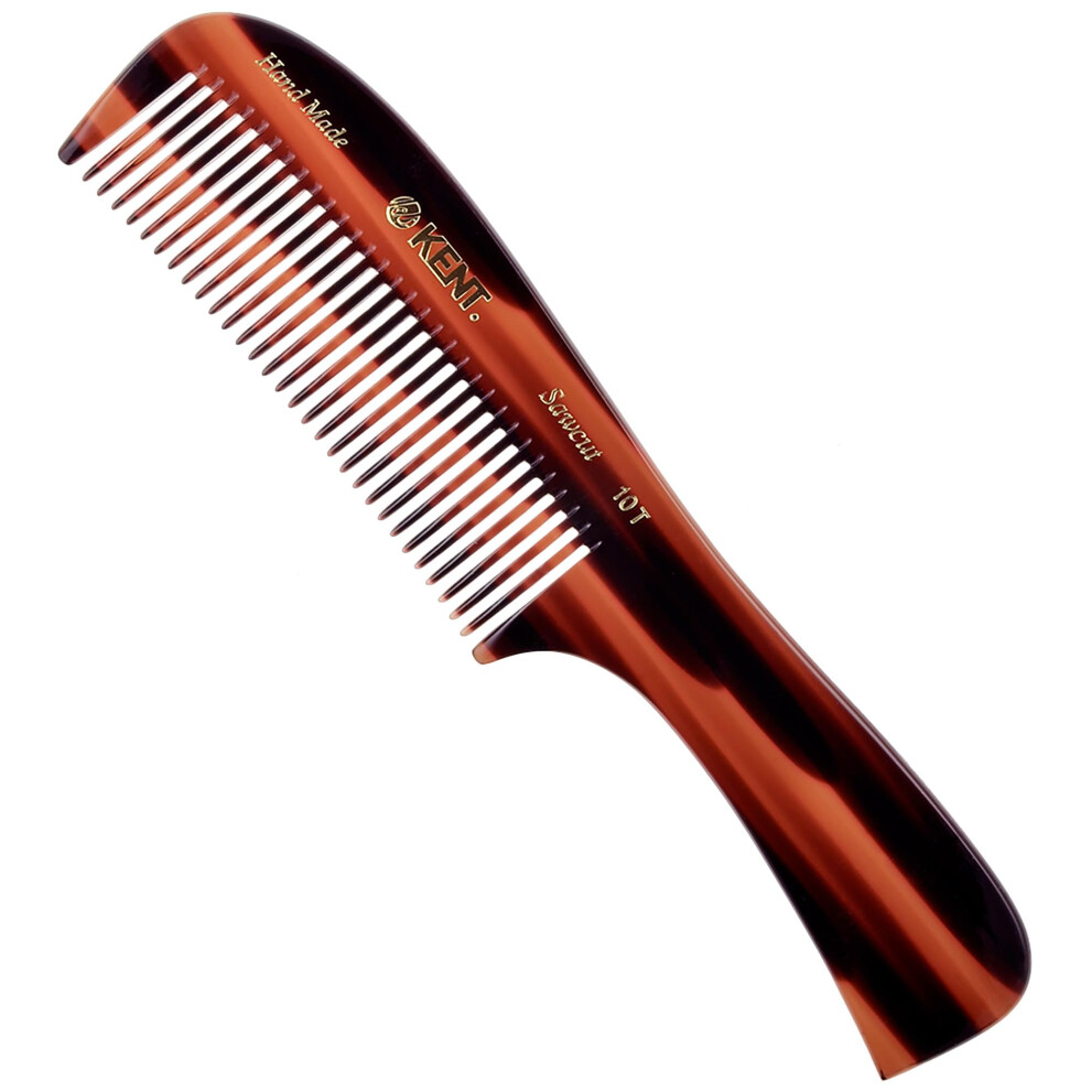 Kent 10T Large Wide Tooth Comb - Rake Comb Hair Detangler / Wide Tooth