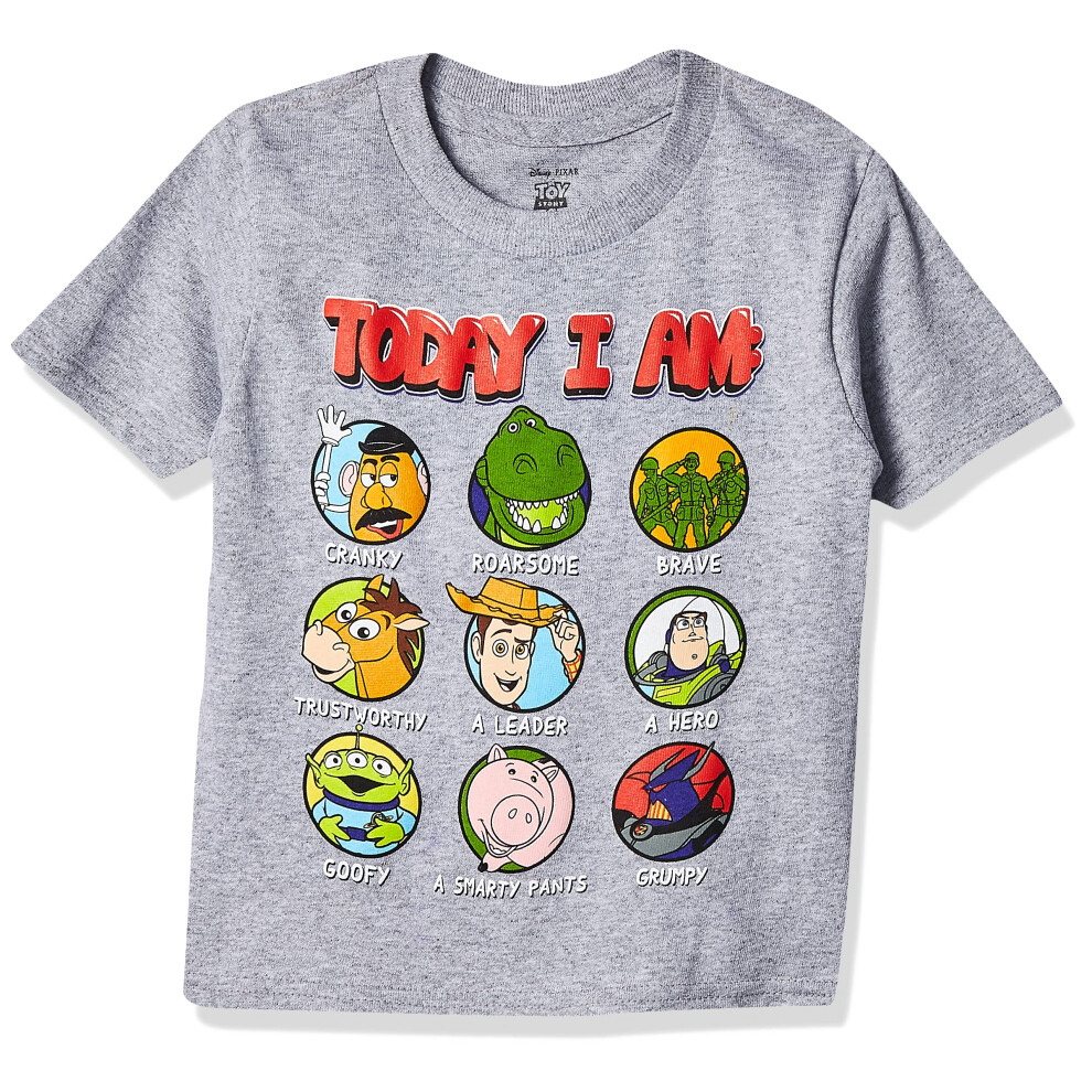 Disney baby boys Toy Story Short Sleeve T-shirt T Shirt  Heather Grey