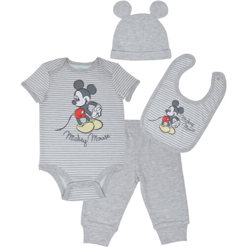 Disney Σετ Ρούχων 4 Τεμαχίων Disney Mickey Mouse για Μωρά 0-3 Μηνών