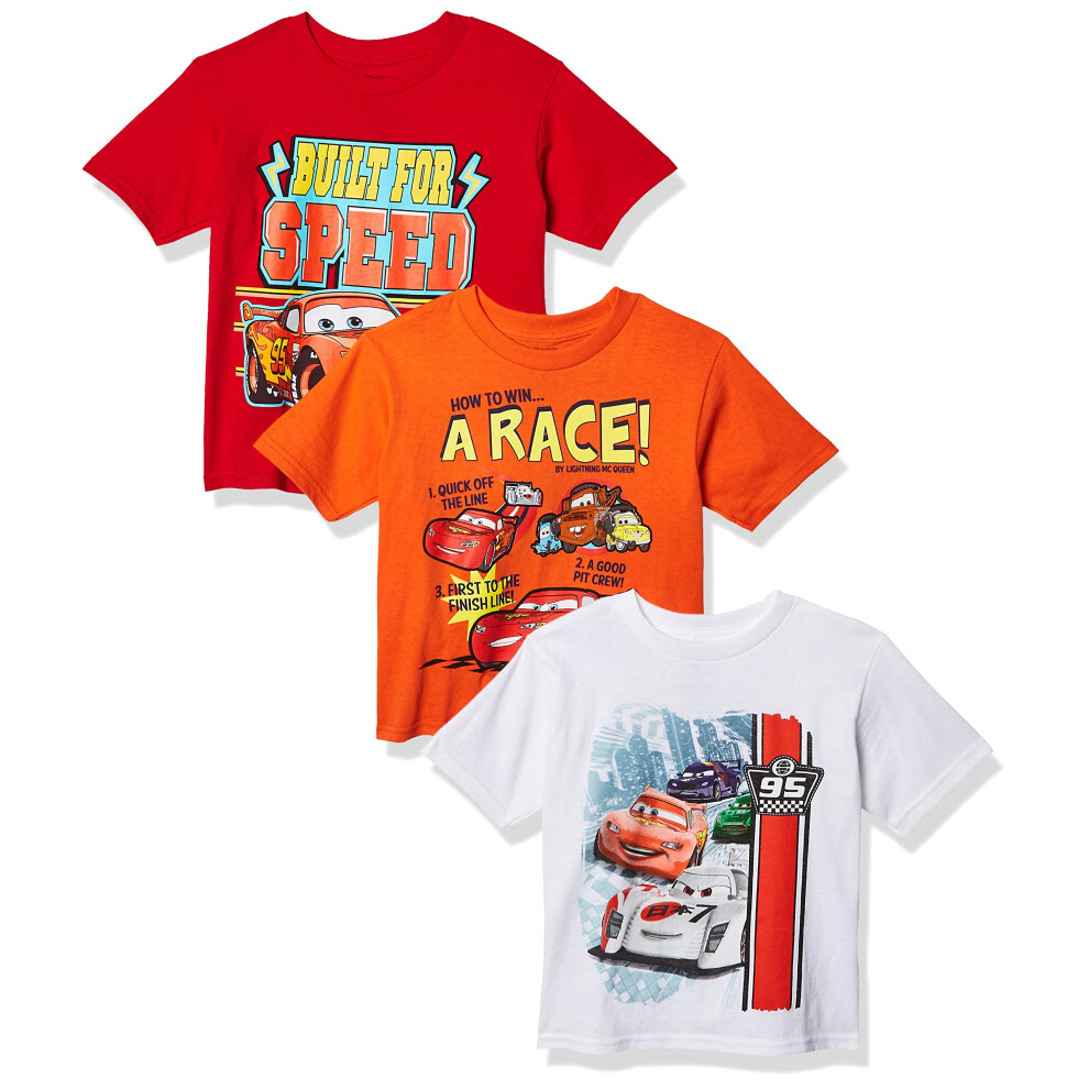 Disney baby boys Cars Three-pack T-shirt infant and toddler t shirts