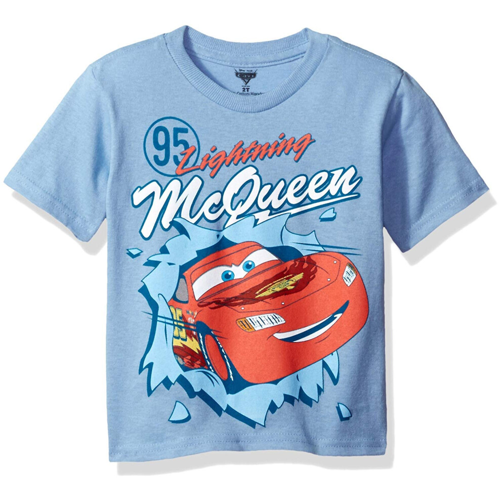 Disney baby boys Cars Short Sleeve T-shirt T Shirt  Light Blue  3T US