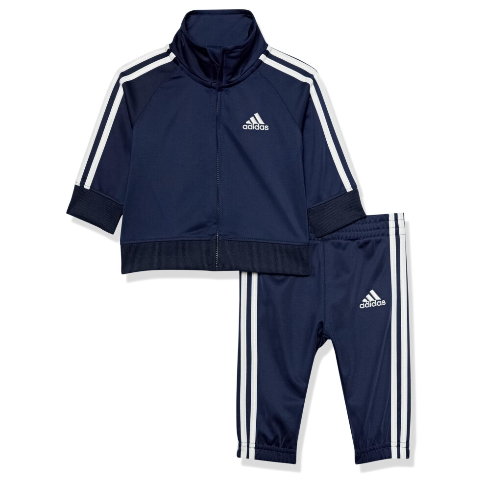 adidas Baby Tricot Tracksuit Jacket Jogger Pant Set  Navy Blue  12M