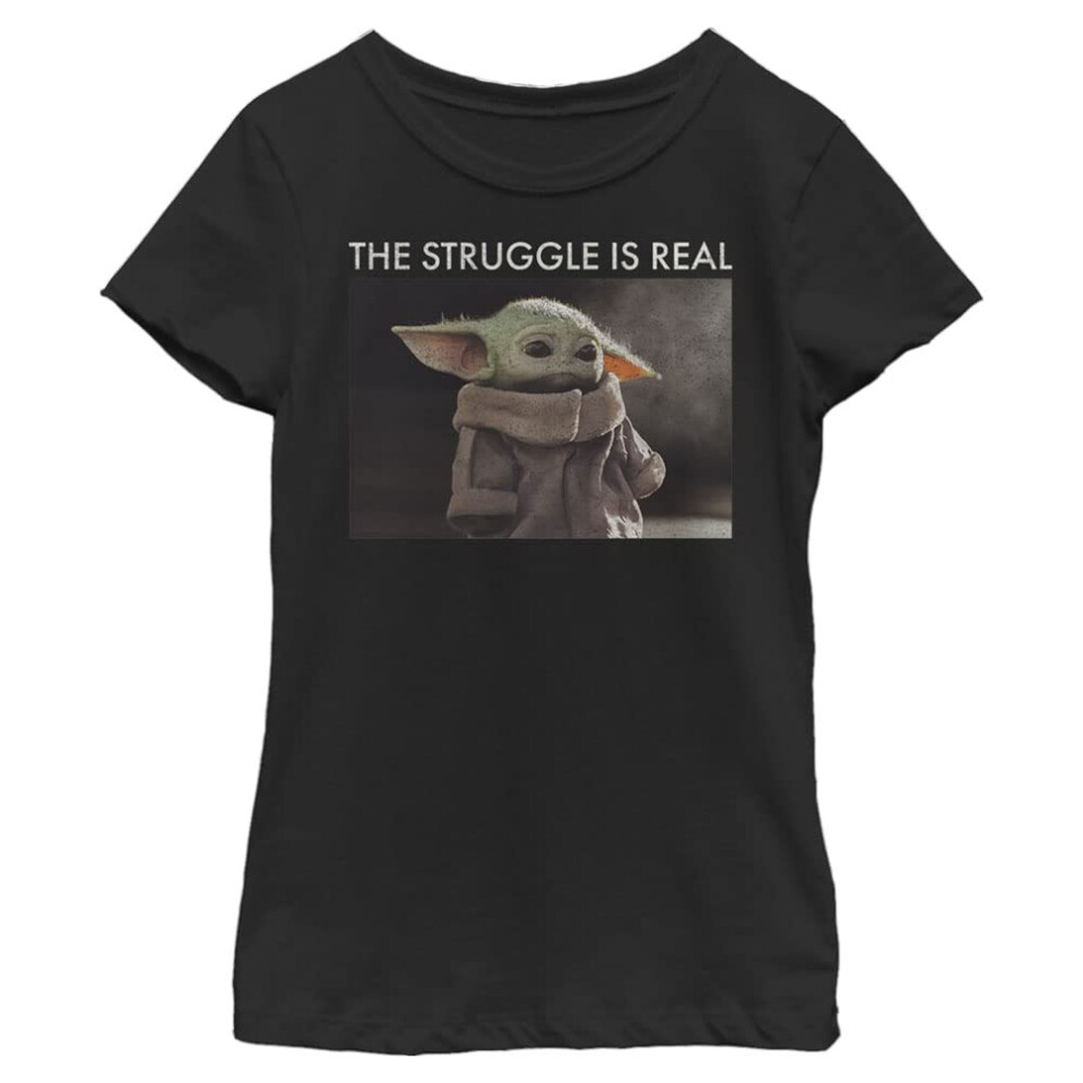 Star Wars Mandalorian Baby Yoda Meme Girls Short Sleeve Tee Shirt  Bla