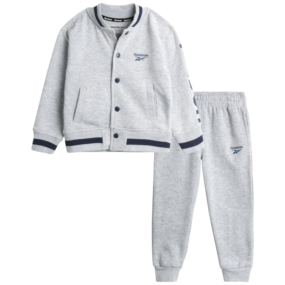 Reebok Boys' Pants Set - 2 Piece Fleece Varsity Jacket and Jogger Swea