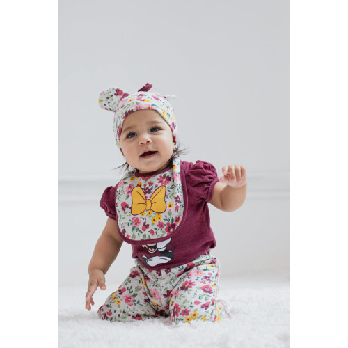 Disney Disney Minnie Mouse Βρεφικό Σετ Ρούχων 4 Τεμαχίων για Κορίτσια 12 Μηνών 1