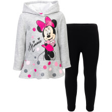 Disney Minnie Mouse Baby Girls Fleece Hoodie & Leggings Grå 18 månader