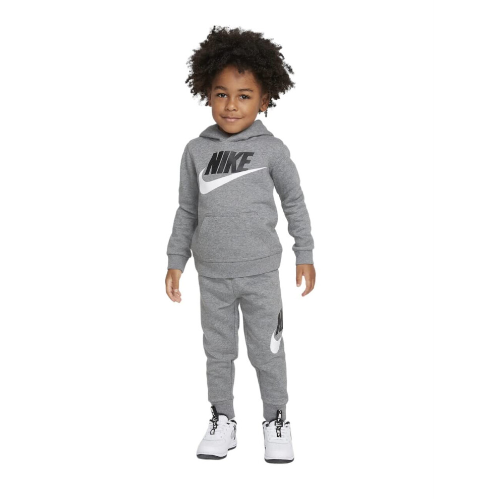 Nike Baby Boy's Club HBR Pullover Joggers Set (Toddler) Carbon Heather