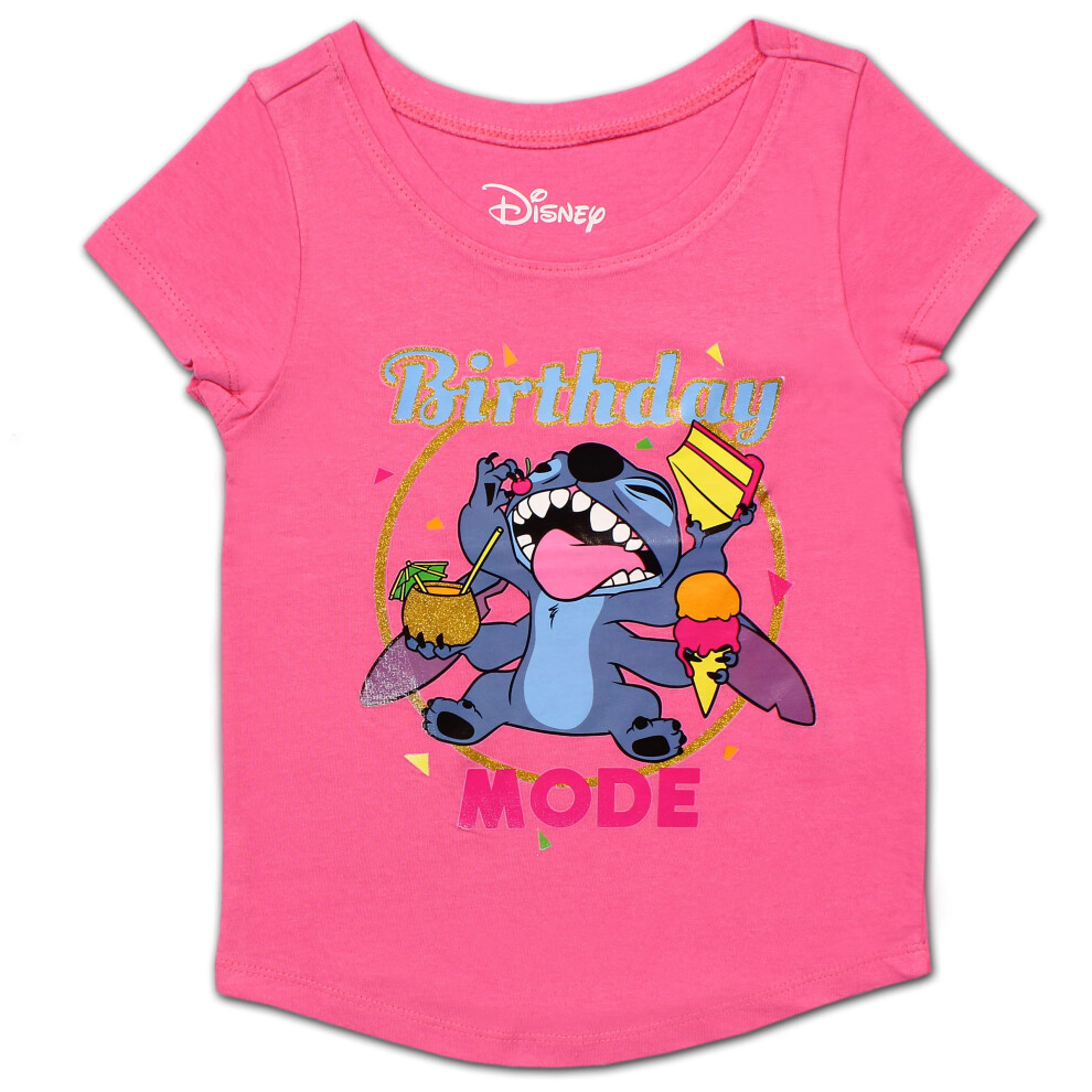 Disney Lilo & Stitch Girls Birthday T-Shirt for Little and Big Kids -