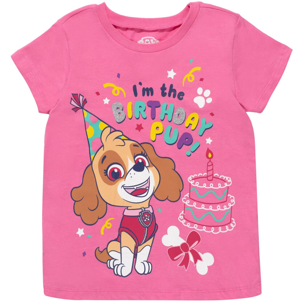 Paw Patrol Skye Birthday Toddler Girls T-Shirt Pink 2T