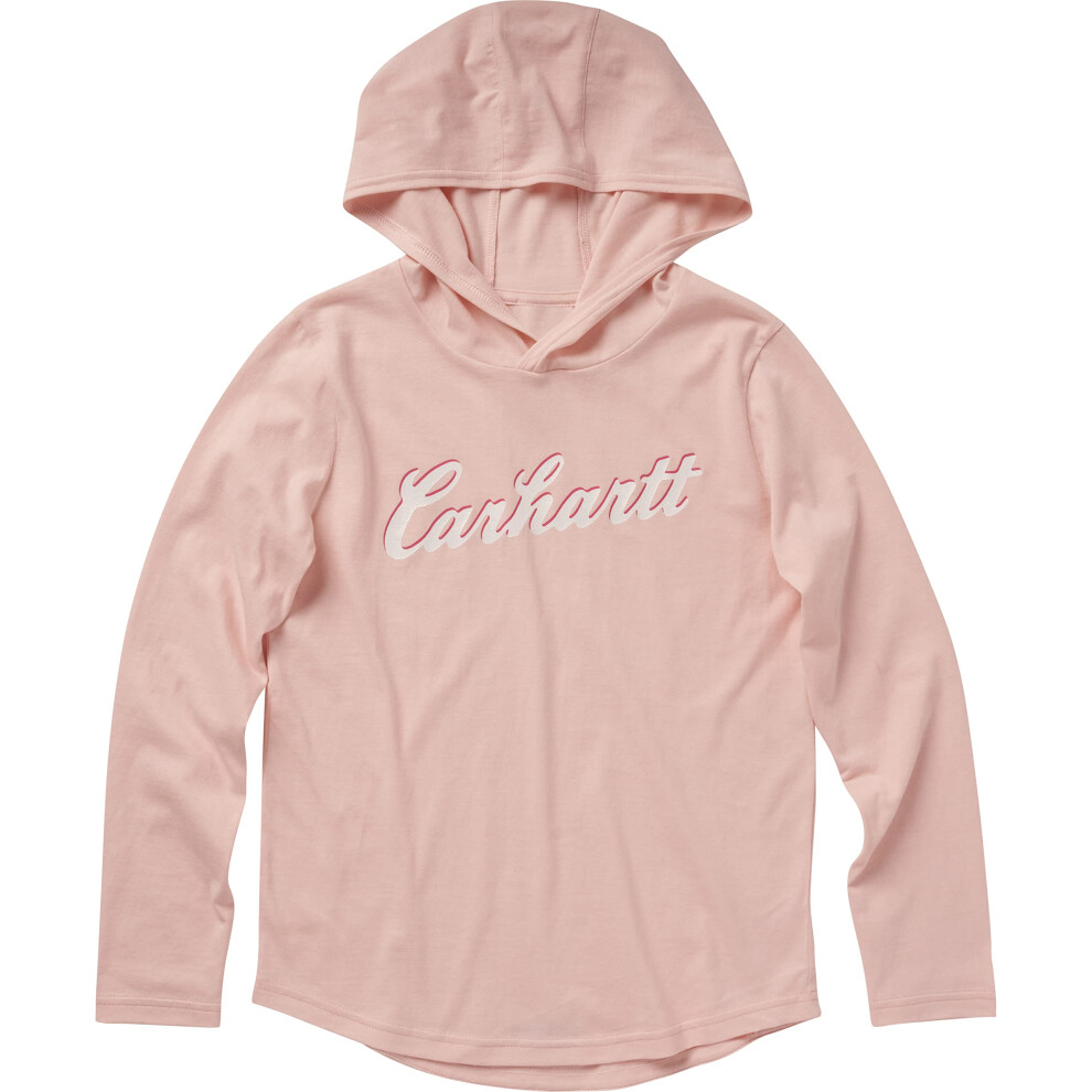 Carhartt Girls' Knit Long Sleeve Hoodneck T-Shirt  Rose Quartz  4