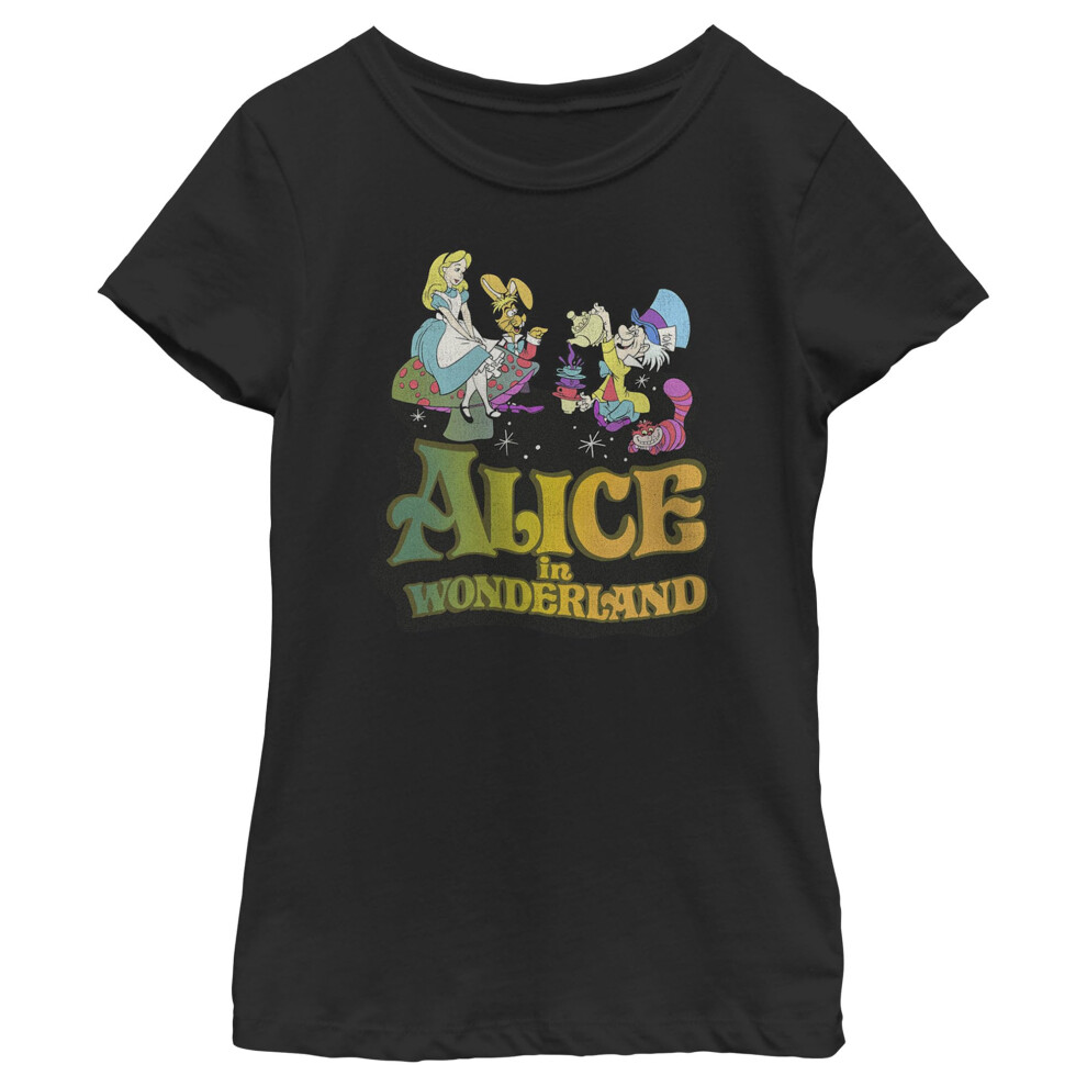 Disney Alice in Wonderland Mad Tea Party Movie Poster Girls Standard T