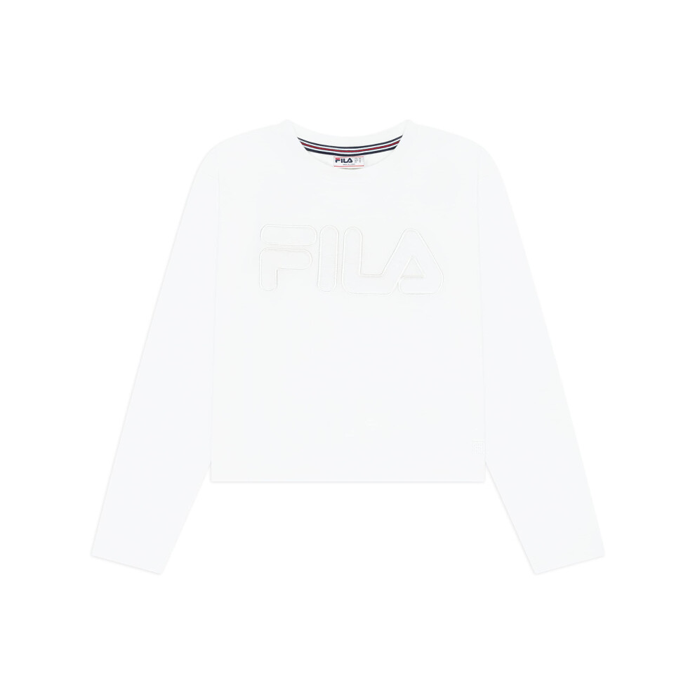 Fila Girls Velour Tee Shirt Top Long Sleeve