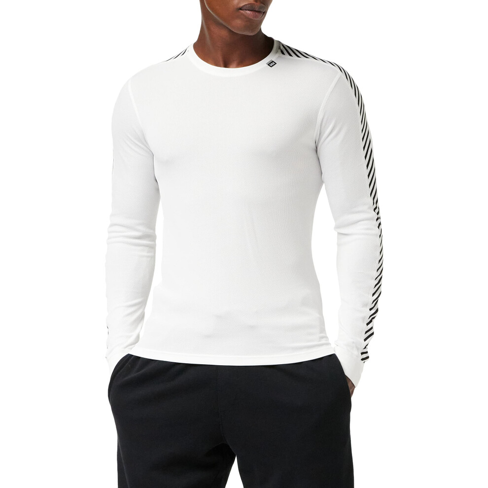 Helly Hansen Men's Standard HH LIFA Stripe Crew Base Layer  001 White