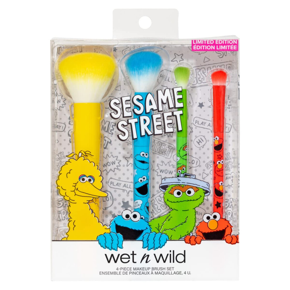 wet n wild x Sesame Street  4-Piece Makeup Brush Set