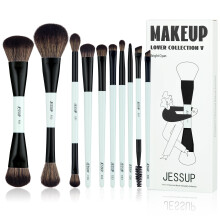 Ensemble de pinceaux de maquillage Jessup 10 pi ces Fond de teint double face Contour Blush