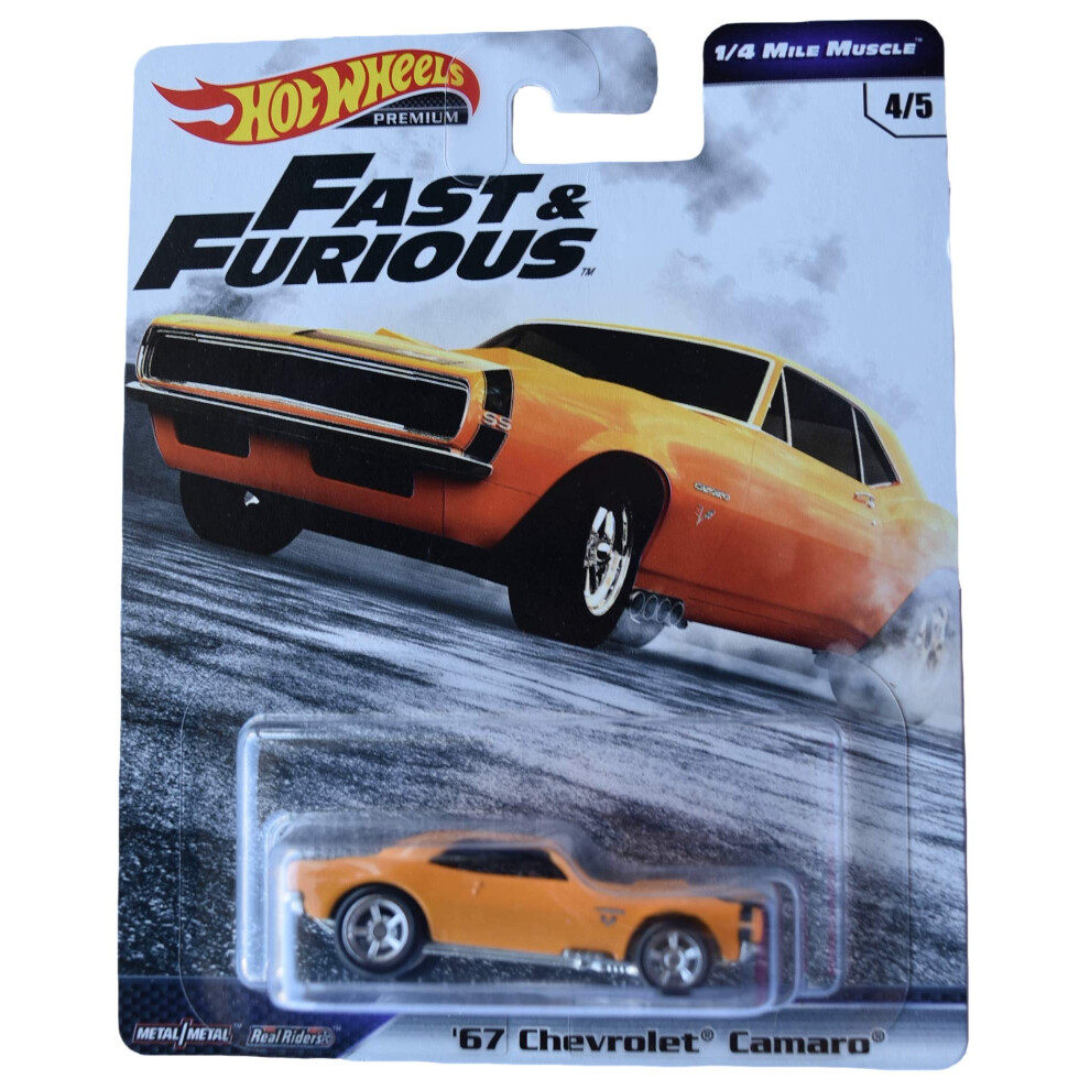 Hot Wheels 1/4 Mile Muscle '67 Chvrolet Camaro 4/5  Yellow [Fast & Fur