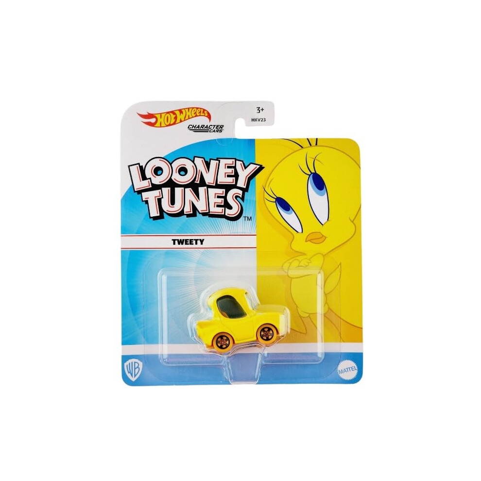 Hot Wheels Character Cars 1:64 Scale Looney Tunes (Tweety Bird 1/7)