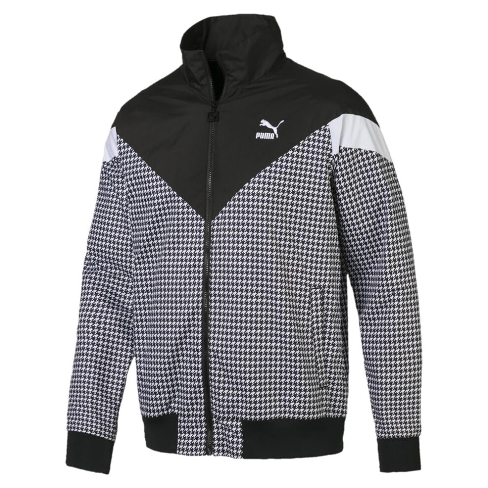 PUMA Men's Trend All Over Print MCS Woven Jacket  Black-Houndstooth AO