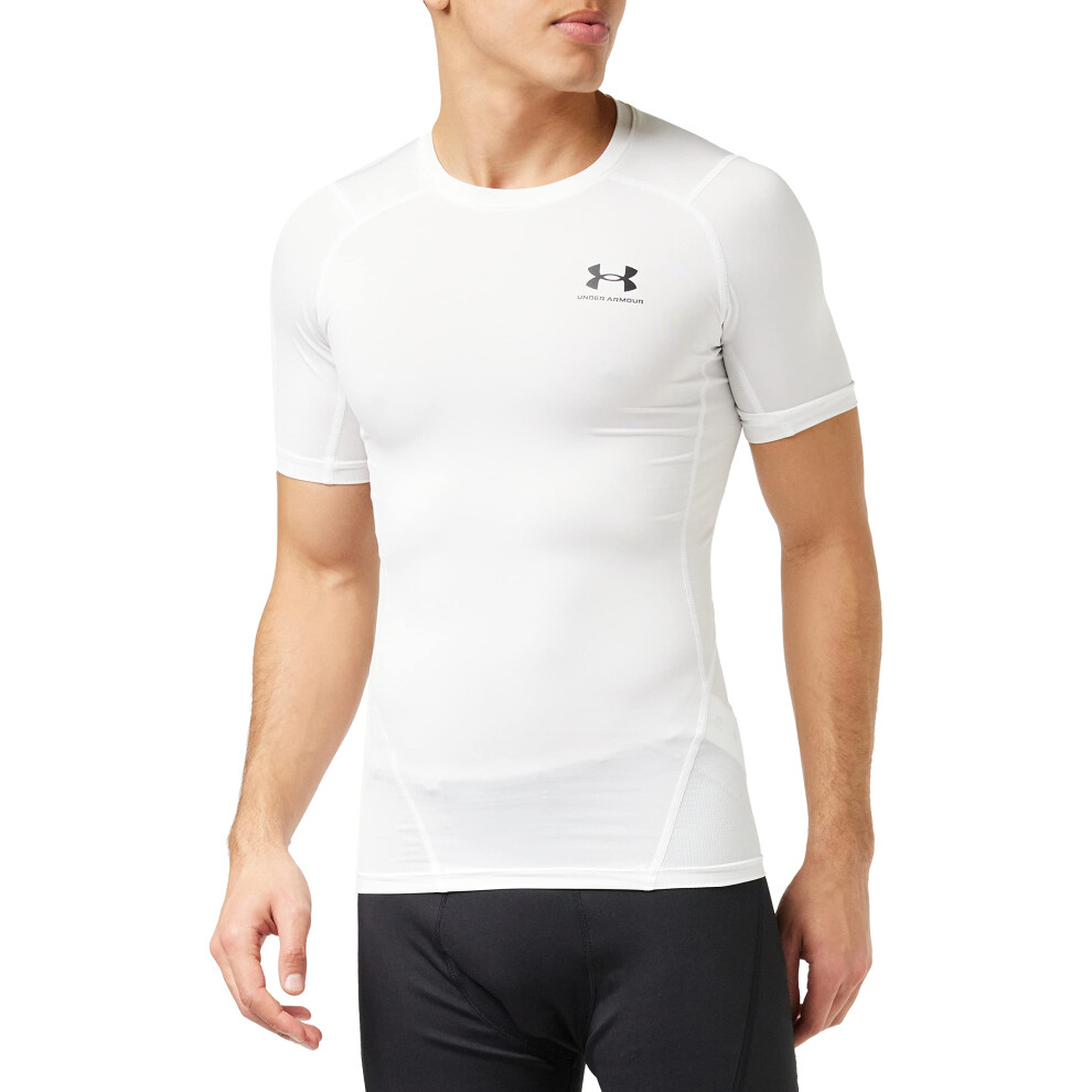 Under Armour HeatGear Armour Compression Short Sleeve White/Black 4XL