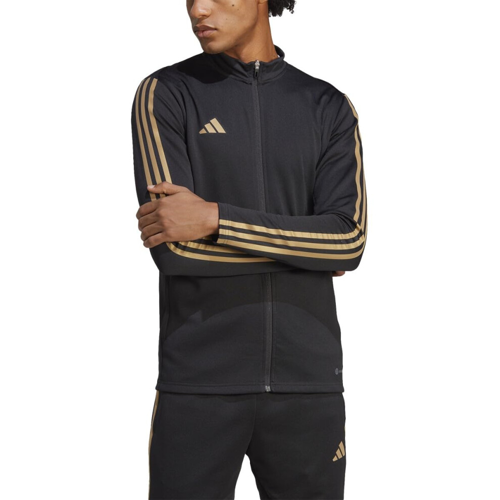 adidas Men's Tiro Training Jacket  Black/Reflective Gold  Small