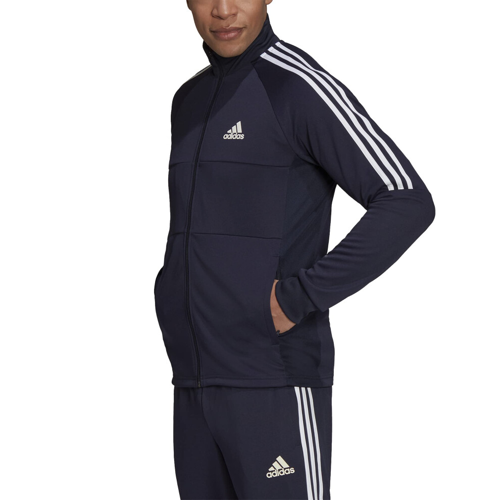 adidas Men's AEROREADY Sereno Cut 3-Stripes Slim Track Top  Legend Ink