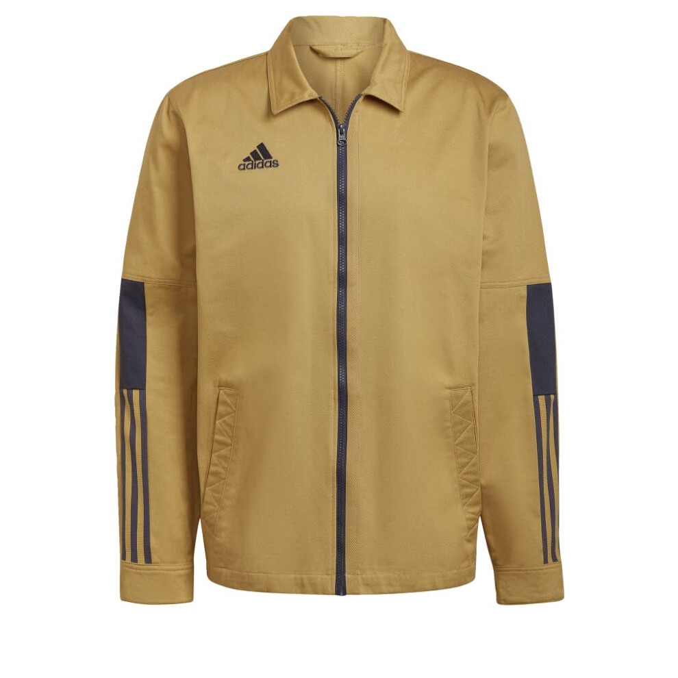 adidas Men's Regular Tiro Overshirt  Golden Beige  X-Large