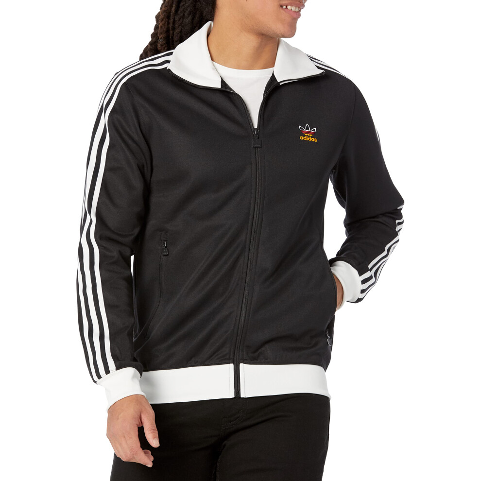 adidas Originals Men's Beckenbauer Track Top  Black/White/Team Power R