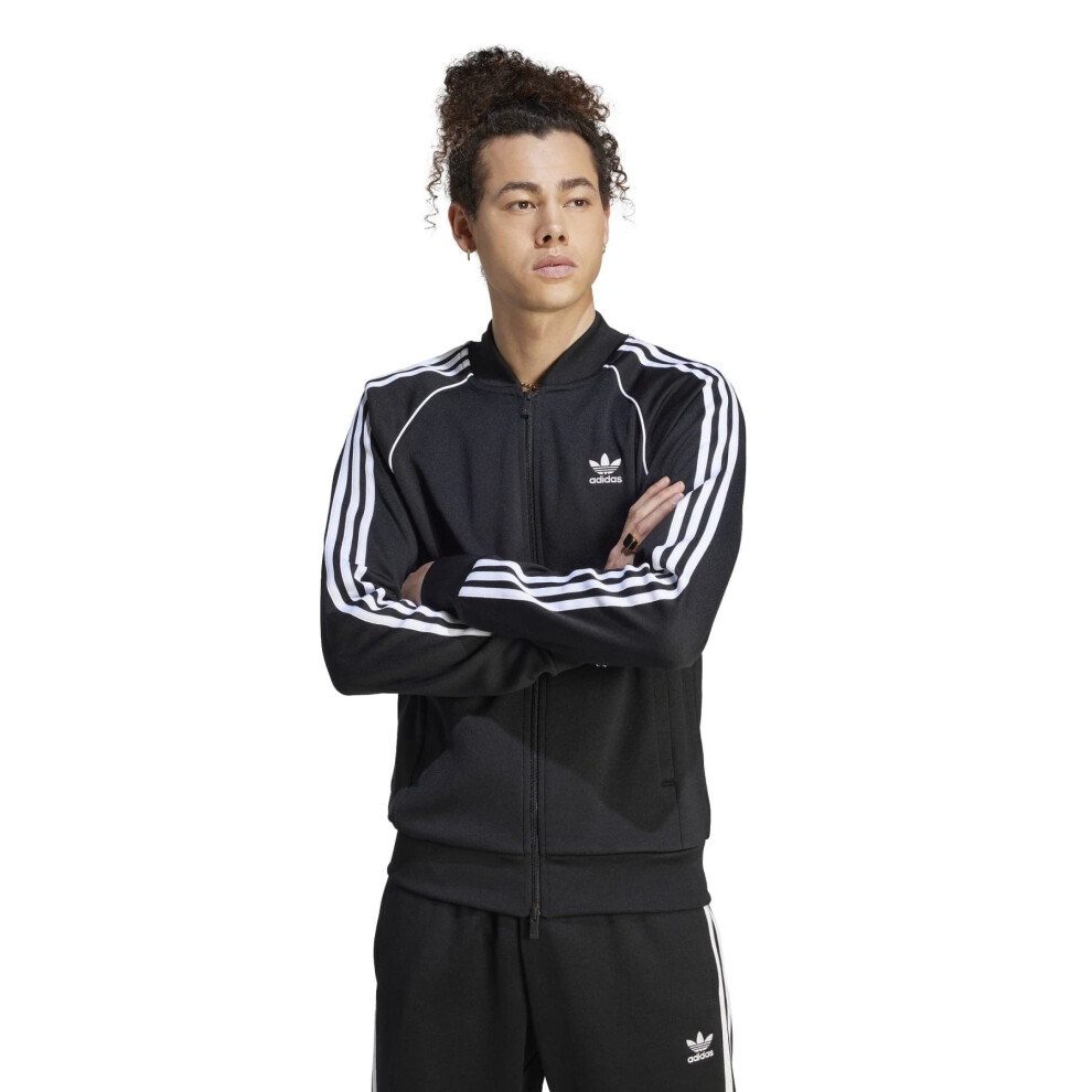 adidas Originals Men's Adicolor Classics Superstar Track Top  Black/Wh