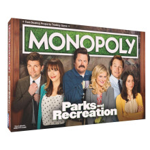 Parks and Rec Monopoly Board Game - Buy, Sell & Trade Pawnee Properties with Custom Tokens (B0CKS2H7VD)