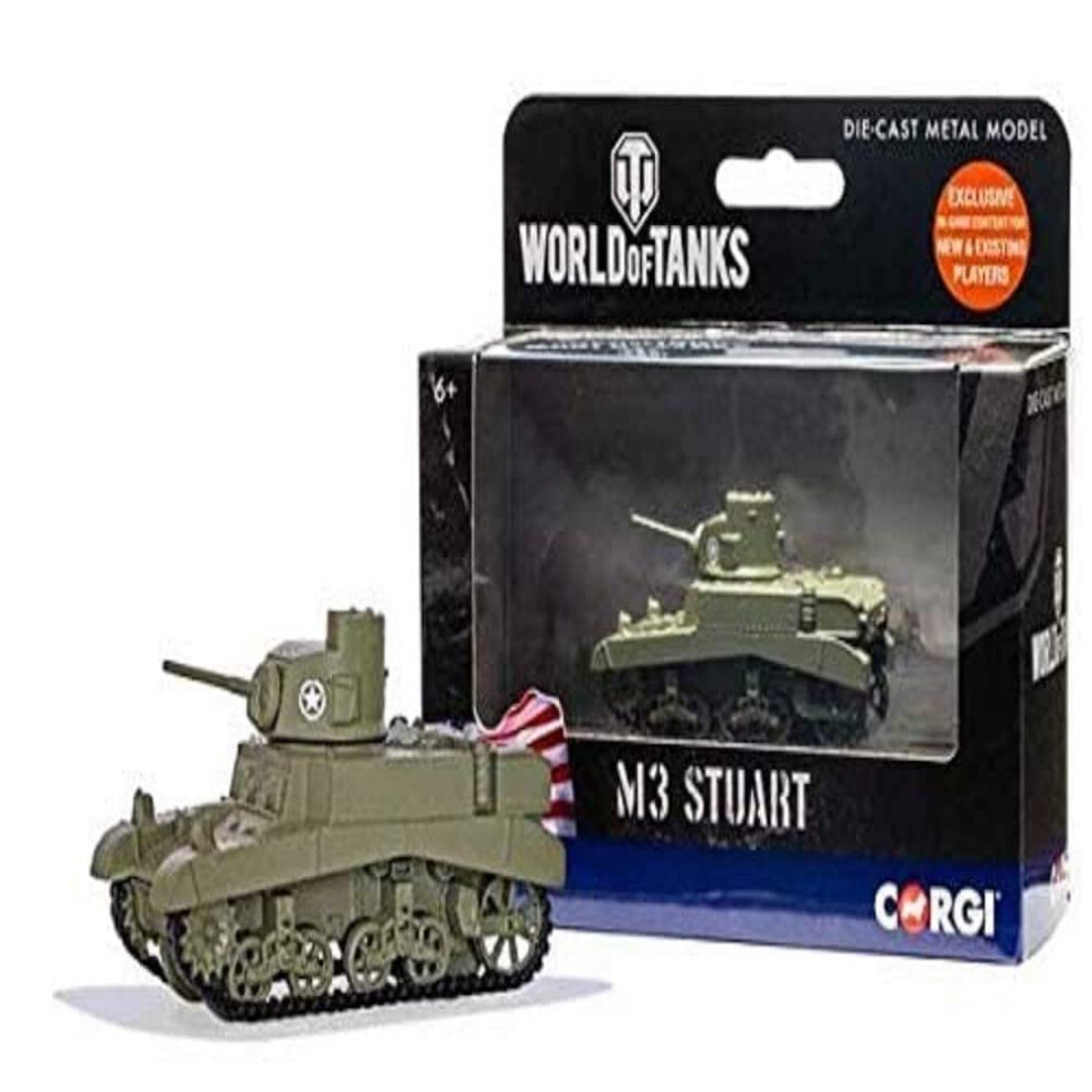 Corgi WT91209 Model Tank  Green World of Tanks M3 Stuart