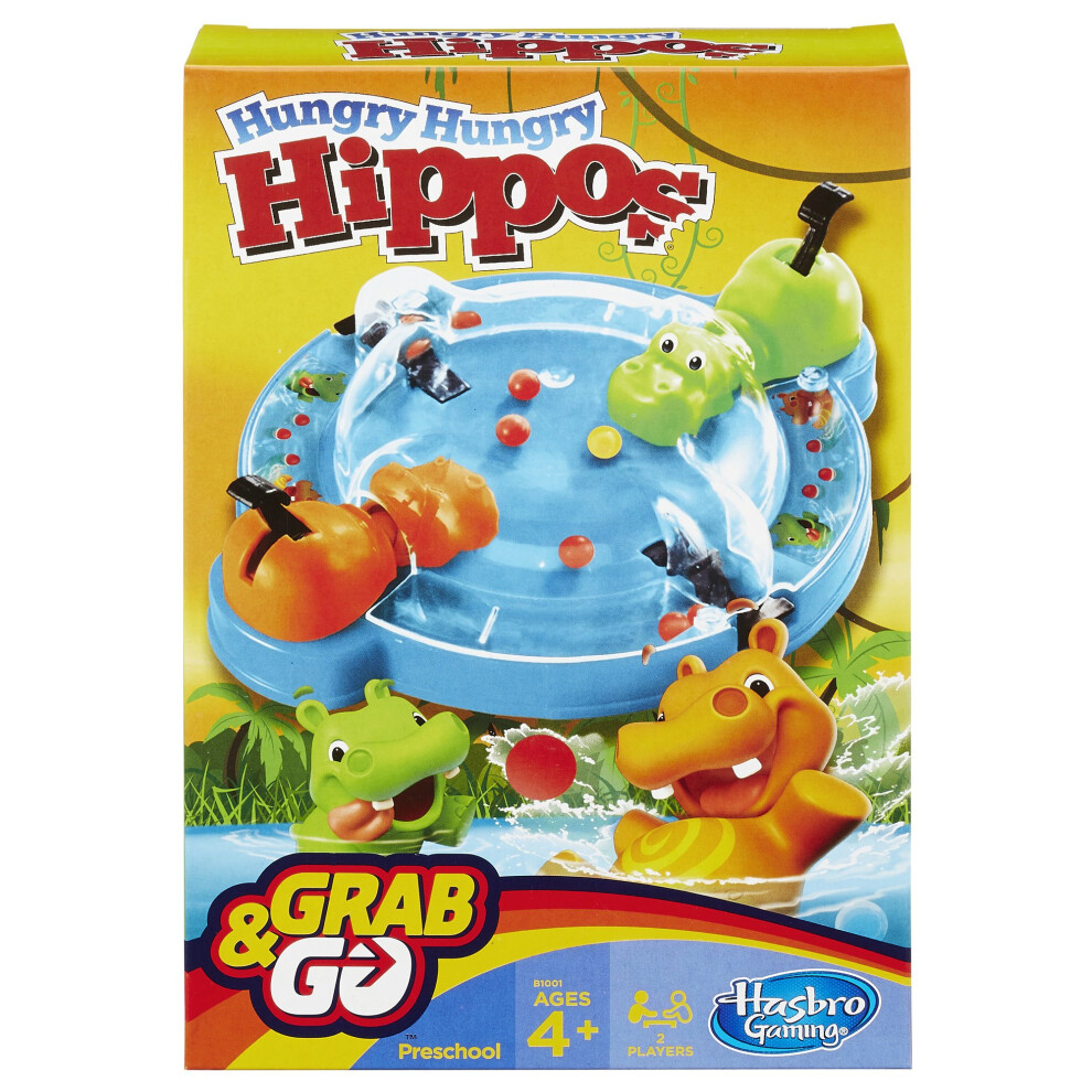 Hasbro Gaming Elefun & Friends Hungry Hungry Hippos Grab & Go Game (In