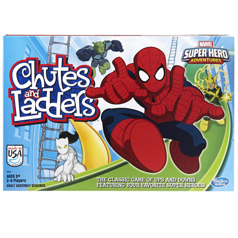 Hasbro Gaming Chutes and Ladders: Marvel Spider-Man Edition Board Game