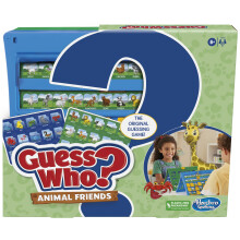 Juego Guess Who? Amigos Animales de Hasbro Gaming, 2 Hojas de Animales Doble Cara, Juego para 2 Jugadores, 6+