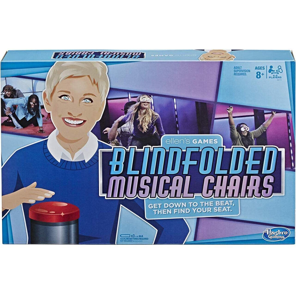 Hasbro Gaming Ellen's Games Blindfolded Musical Chairs Game  Ellen Deg