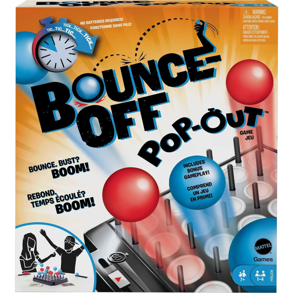 Mattel Games Bounce-Off Pop-Out Party Game for Kids  Adults and Family