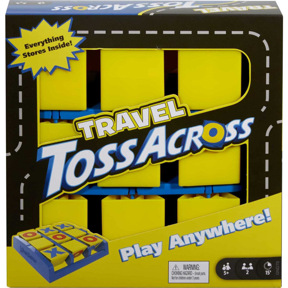 Mattel Games Travel TOSS Across Tic Tac Toe Tossing Game with Target U